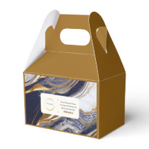 Black Brown White Guld Marble Small Business