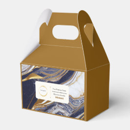 Black Brown White Guld Marble Small Business Presentaskar