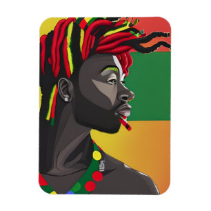 Black Bruh African American Man Junetelfte Kung Magnet