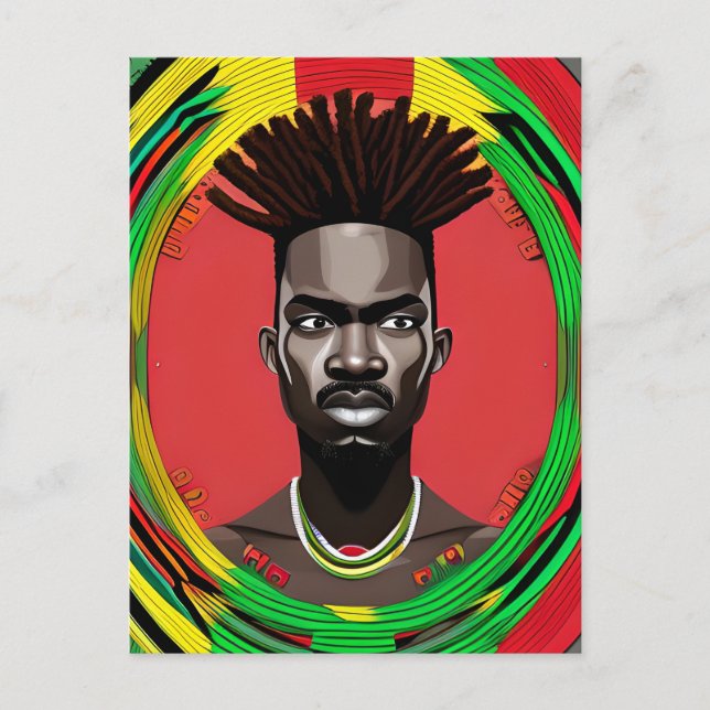 Black Bruh African American Man Junetelfte Kung Vykort (Framsida)