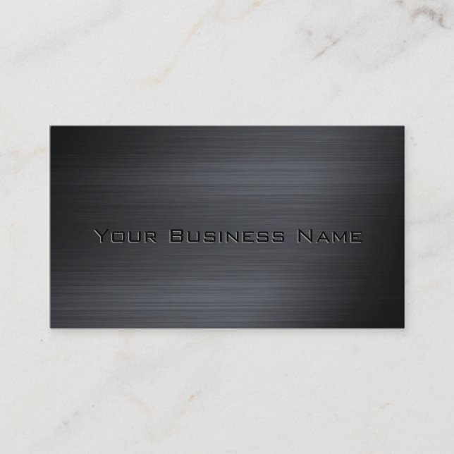Black Brushed Metallic Corporate Visitkort (Framsida)