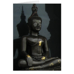 Black Buddha.. Nong Khai, Isaan, Thailand Card Hälsningskort