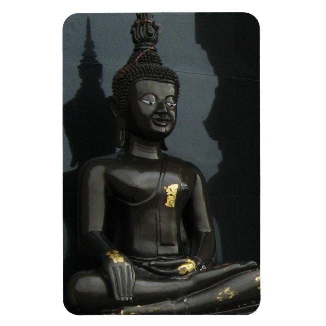 Black Buddha.. Nong Khai, Isaan, Thailand Magnet (Vertikal)