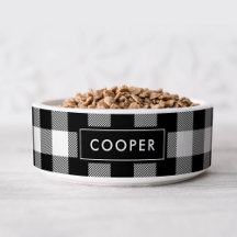 Black Buffalo Check Namn Monogram