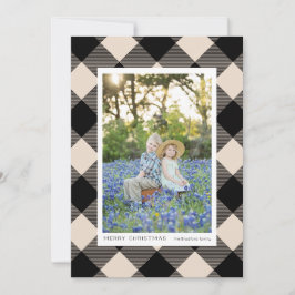 Black Buffalo Check Pset på Cream Photo Helgdag