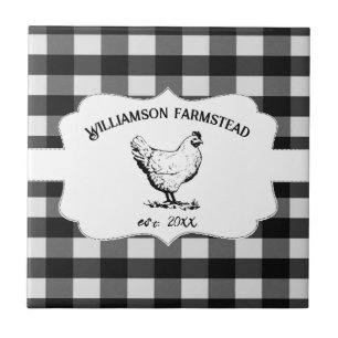 Black Buffalo Play Farm Chicken Decorative Kakelplatta