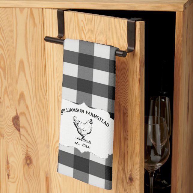 Black Buffalo Play Farm Chicken Kitchen Towel Kökshandduk (Thirds Fold)