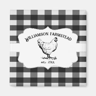 Black Buffalo Play Farm Chicken Magnet