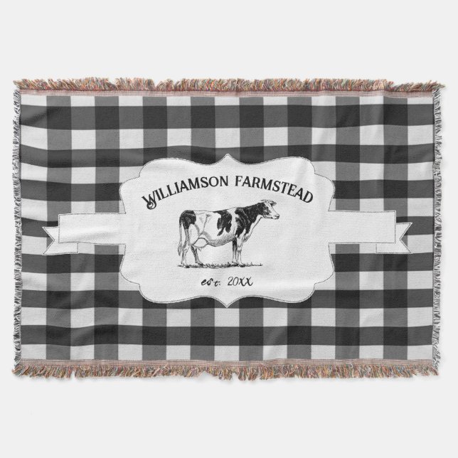 Black Buffalo Play Farm Cow Filt (Framsidan)