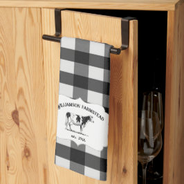 Black Buffalo Play Farm Cow Kitchen Towel Kökshandduk