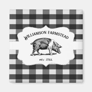 Black Buffalo Play Farm Gris Magnet