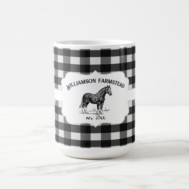 Black Buffalo Play Farm Horse Coffee Mugg (Center)
