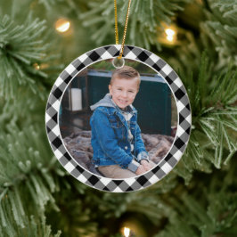 Black Buffalo Play Helgdag Photo Personlig Julgransprydnad Keramik