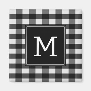 Black Buffalo Play Monogram Magnet