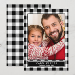 Black Buffalo Play Warm Önskemål Lodrät Photo Julkort