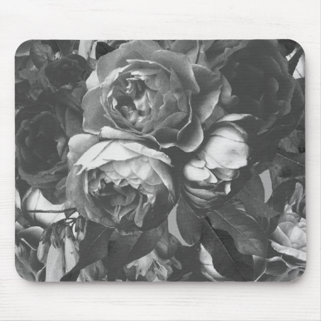 Black Bukett med rosor Musmatta (Framsidan)
