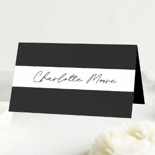 Black Bulk Handwrite Guest Namn Bröllop Placeringskort