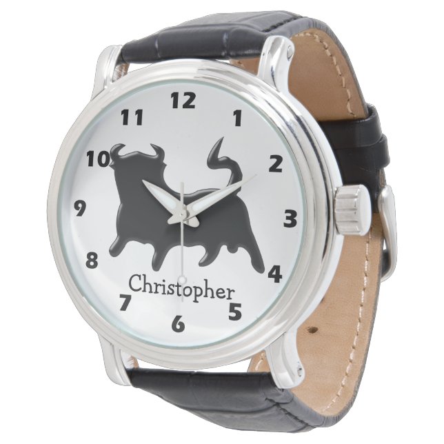 Black Bull Design Wristwatch Armbandsur (Vinklad)