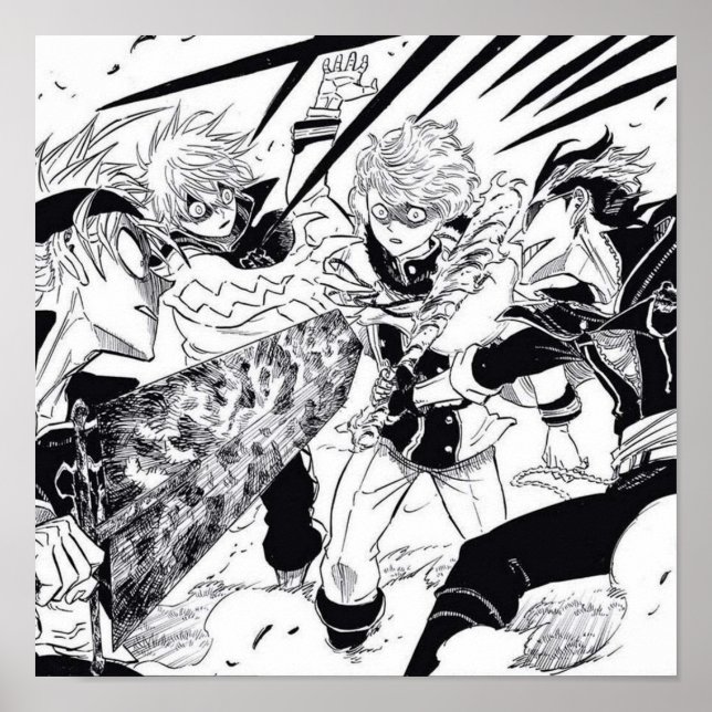 Black Bull sparar Finral Black Klöver Poster (Framsidan)