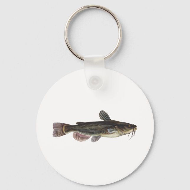 Black Bullhead Catfish Art Nyckelring (Framsida)