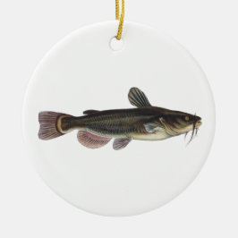 Black Bullhead Catfish - Freshwater Fishing Julgransprydnad Keramik