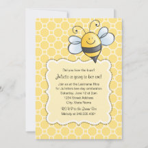 Black Bumblebee Cute Gult Första Födelsedagsfesten