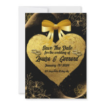 Black Burgundy och Guld Blommigt Modern Boho Bröll