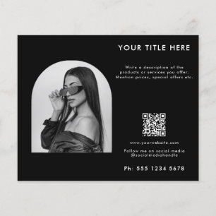 Black Business Beauty Hair Nagel Makeup Salon Phot Flygblad