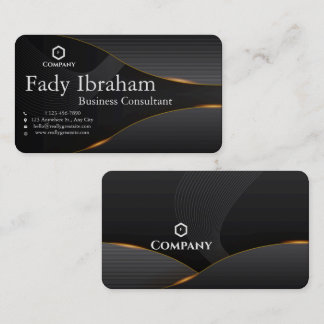 Black Business Card or Identity Card Visitkort