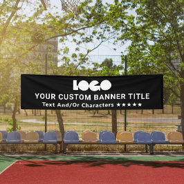 Black Business Logotyp Company Brand 10' Long-märk