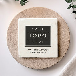Black Business Logotyp Company Branded Anpassnings Stenunderlägg