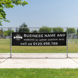 Black Business logotyp Company utomhus 10'long Vin