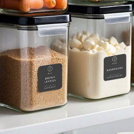 Black Business Logotyp Kitchen Pantry Food Storage Klistermärken