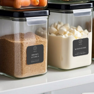 Black Business Logotyp Kitchen Pantry Food Storage Klistermärken