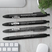 Black Business logotyp namn Company Brand Anpassni