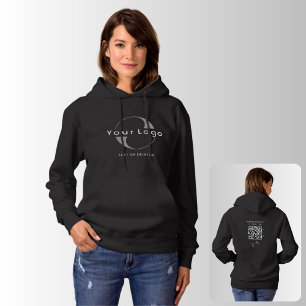 Black Business logotyp QR-kod Företag - varumärke  T Shirt