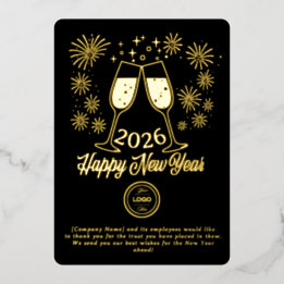 Black Business New Year 2026 Champagne Gold