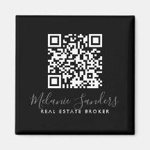 BLACK Business REAL GODS Magnet med QR CODE