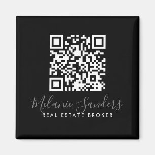 BLACK Business REAL GODS Magnet med QR CODE