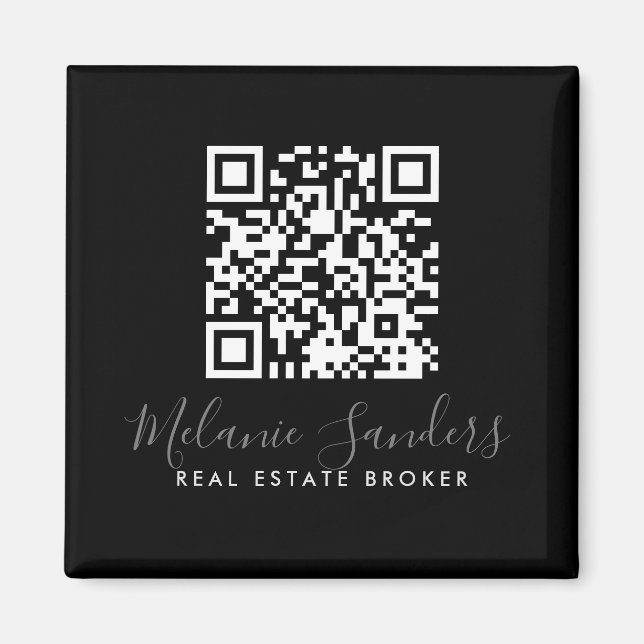 BLACK Business REAL GODS Magnet med QR CODE (Framsidan)