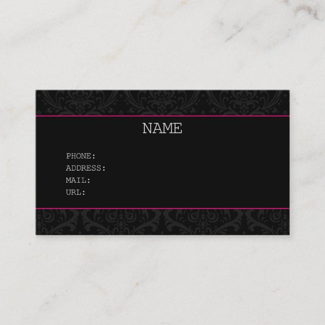 BLACK  BUSINESSCARD VISITKORT (Framsida)