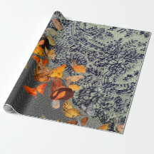 BLACK BUTTERFLIES AND SNÖRE Wrapping Papper