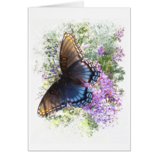 Black butterfly #2 blank hälsningskort