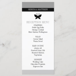 Black Butterfly Bröllop Menu Meny