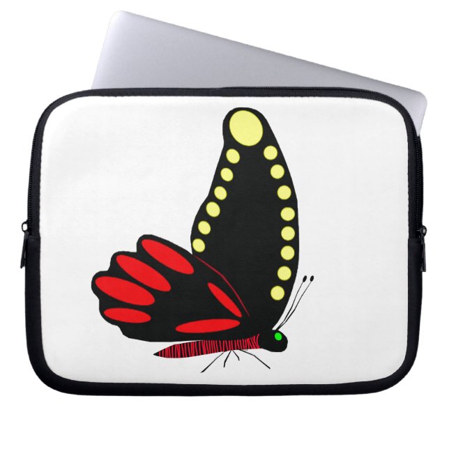 Black Butterfly Laptop sleeve (Framsidan)