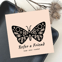 Black Butterfly Logotyp &  Rosa Beauty Salon Rabattkort