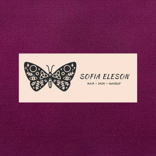 Black Butterfly Logotyp Rosa Professionell Person Namnbricka