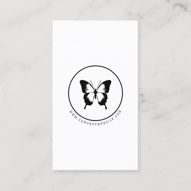 Black Butterfly-Logotyp Visitkort (Framsida)