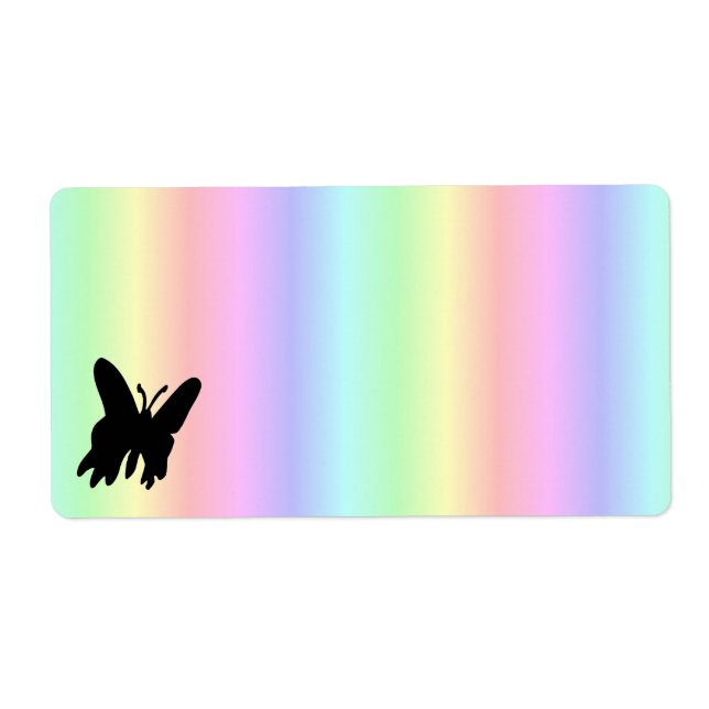 Black Butterfly på Pastell Rainbow Fraktsedel (Framsidan)