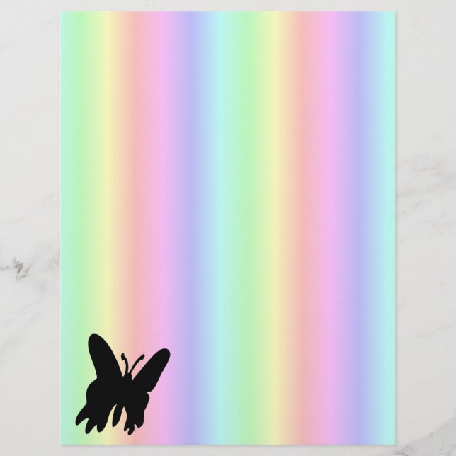 Black Butterfly på Pastell Rainbow Reklamblad (Framsidan)
